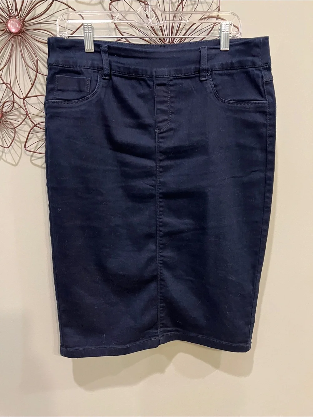 Navy Pencil Skirt - Sleek Everyday Staple